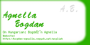 agnella bogdan business card